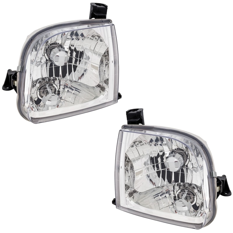 Headlight Assembly Pair/Set for 2000-2004 Tundra Regular/Access Cab, Right (Passenger) and Left (Driver), Halogen, Replacement