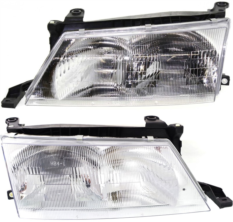 Headlight Assembly for Avalon (Toyota) 1995-1997, Right (Passenger) and Left (Driver), Halogen, Replacement Pair/Set