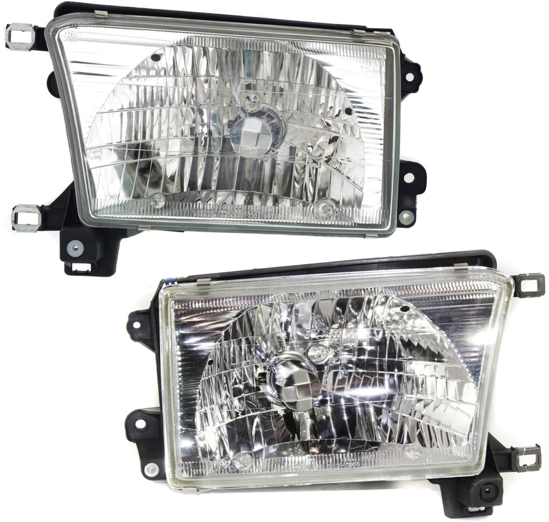 Headlight Assembly Pair/Set for Toyota 4Runner 1999-2002, Includes Right (Passenger) and Left (Driver) Halogen Headlights, Replacement