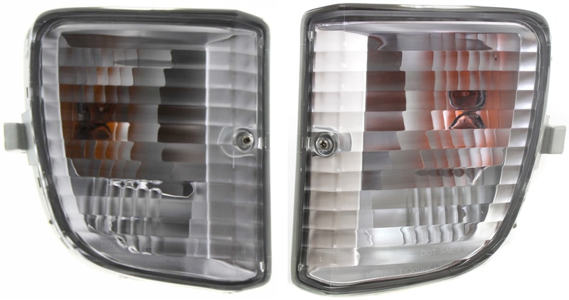 Signal Light Assembly Pair/Set for 2001-2003 Toyota RAV4, Right (Passenger) and Left (Driver), without Fog Light, Replacement