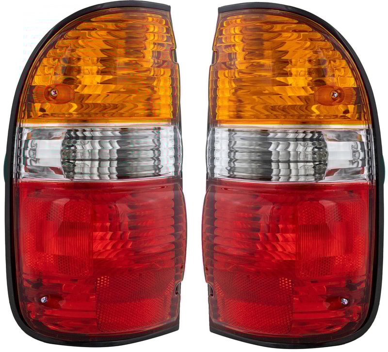 Tail Light Assembly Pair/Set for 2001-2004 Toyota Tacoma, Right (Passenger) and Left (Driver) Replacement