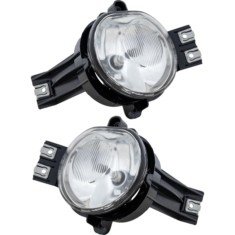 Front Fog Light Assembly for 2002-2009 Dodge Full Size Pickup, Right (Passenger) and Left (Driver), New Body Style, Replacement Pair/Set