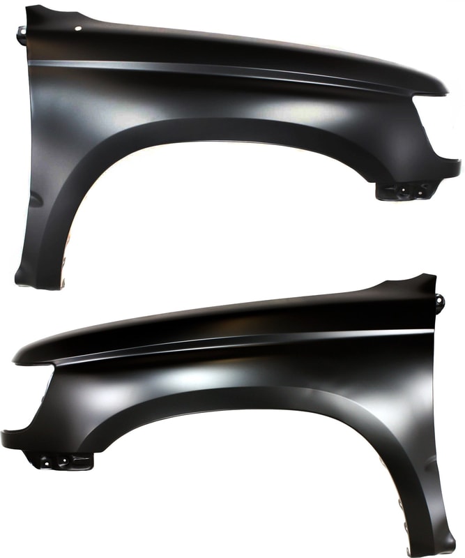 Front Fender Pair/Set for Toyota 4Runner (1996-2002), Right (Passenger) and Left (Driver) Sides, Primed (Ready to Paint), Suitable for 4 Cylinder and 6 Cylinder Engines Without Fender Flare Holes, Replacement