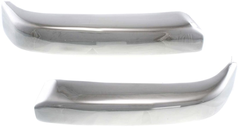 Front Bumper End Pair/Set for 1998-2000 Toyota Tacoma, Right (Passenger) and Left (Driver) Sides, Chrome Trim, Compatible with Prerunner Model, Replacement