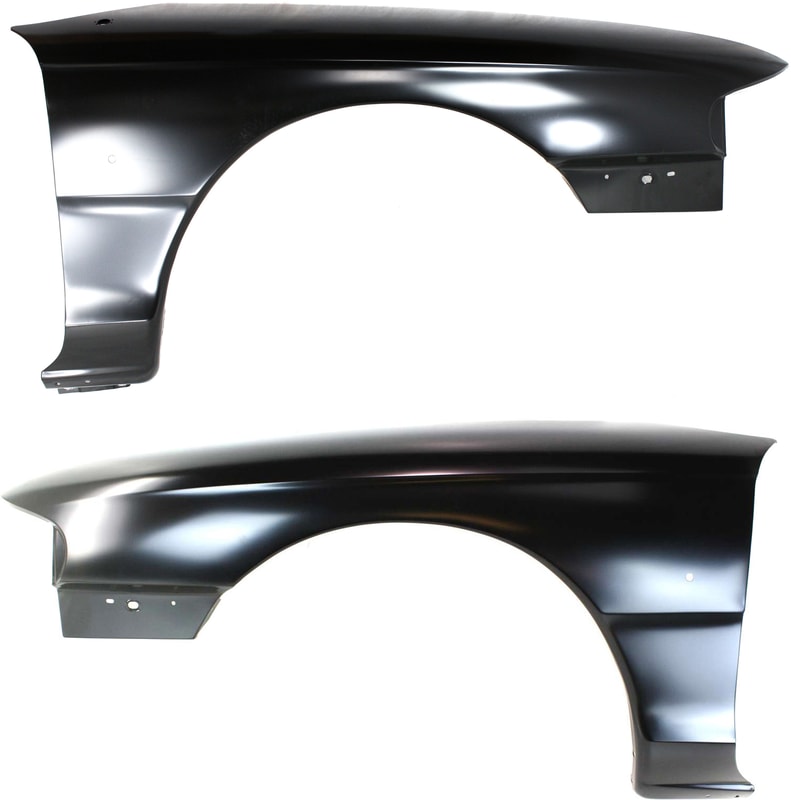 Front Fender Pair/Set for Ford Mustang 1994-1998, Right (Passenger) and Left (Driver), Primed (Ready to Paint) Replacement