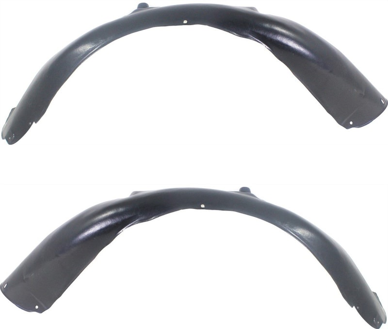 Front Fender Liner Pair/Set for Audi A4/A4 Quattro 2002-2005, Right (Passenger) and Left (Driver) Rear Section Replacement