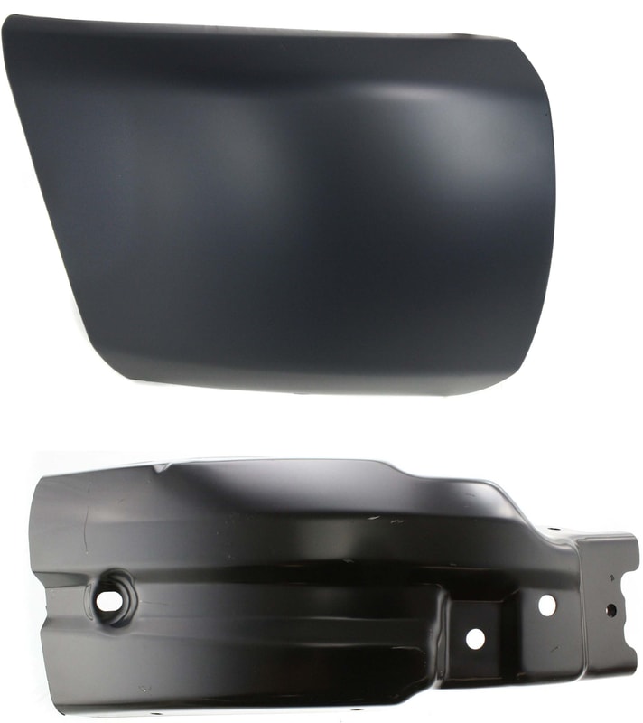 Front Bumper End Right (Passenger) for Chevrolet Silverado 1500 (2007-2013), Face Bar Cap with Extension Set Replacement