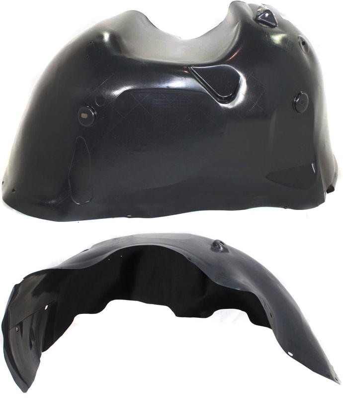 Front Fender Liner Pair/Set for Chevrolet Silverado 2500 HD/3500 HD 2007-2010 - Right (Passenger) and Left (Driver), Fits 2007 Non Classic Model, Replacement