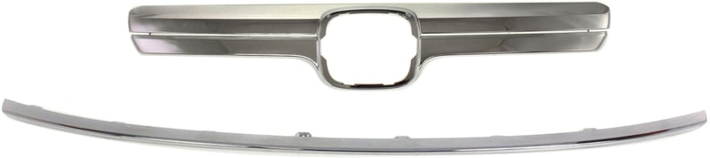 Grille Molding Set for 2007-2009 Honda CR-V EX/EX-L Models, Upper and Lower, Chrome, Built in Japan, Replacement