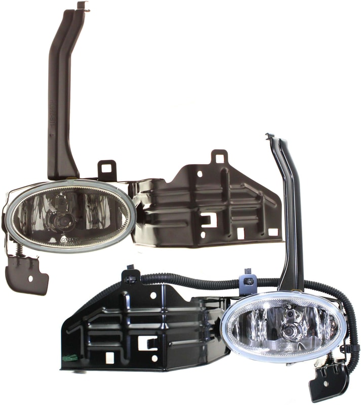 Front Fog Light Assembly for 2008-2010 Honda Accord Sedan, Right (Passenger) and Left (Driver), Factory Installed, Replacement Pair/Set