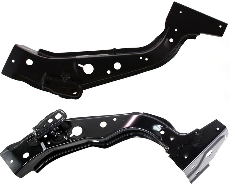Headlight Bracket Assembly Pair/Set for 2008-2017 Mitsubishi Lancer, Right (Passenger) and Left (Driver) Headlight Support, Steel, Replacement