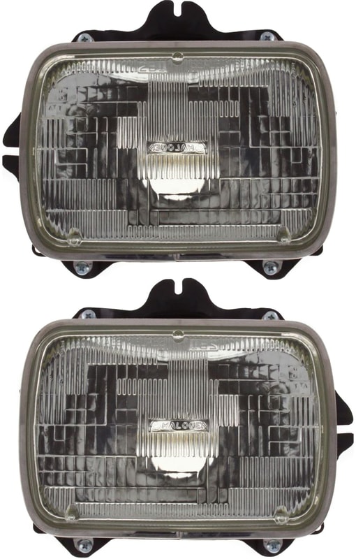 Pair/Set - Headlight Assembly for Toyota 4Runner/Pickup 1987-1995 / Tacoma 1995-1997, Right (Passenger) and Left (Driver) Halogen Light, Replacement Set