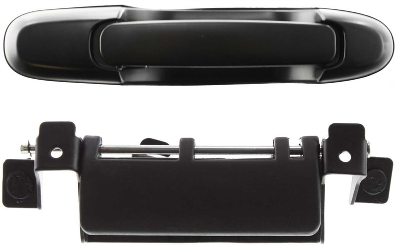 Rear Door Handle Set for Toyota Sienna 1998-2003, Includes Back Door and Sliding Door Handles, Smooth Black, Without Keyhole, Replacement