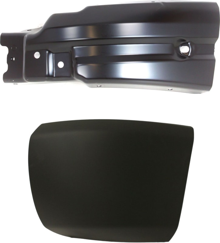 Front Bumper End Left (Driver) Face Bar Cap and Extension Set for Chevrolet Silverado 1500 (2007-2013 non-Classic) Replacement