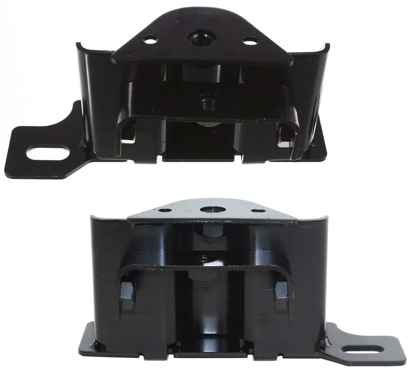 Front Bumper Bracket Pair/Set for Chevrolet Silverado P/U 2003-2006 & 2007 Classic, Right (Passenger) and Left (Driver), Bolt On/Welded Replacement