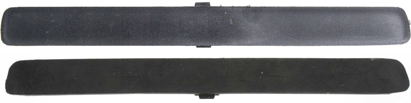 Front Bumper Molding Pair/Set for Chevrolet Escalade (2000-2006), Silverado Pickup (1999-2002), Right (Passenger) and Left (Driver) Cover Cap Opening, Black Plastic Replacement