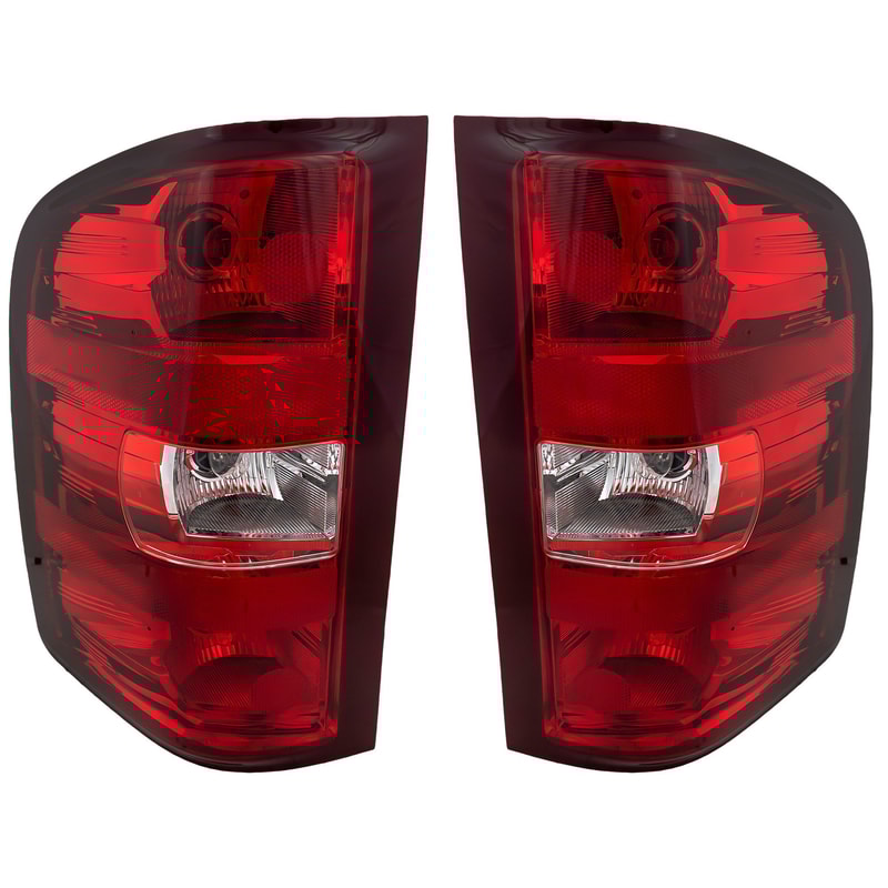 Tail Light Assembly for 2007-2014 Silverado/Sierra, Right (Passenger) and Left (Driver), Halogen, Excludes 2007 Classic, Replacement Pair/Set