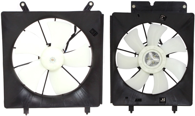 Radiator Fan Shroud Assembly Set for Honda CR-V 2002-2006, Element 2003-2006, Left (Driver) Side Replacement