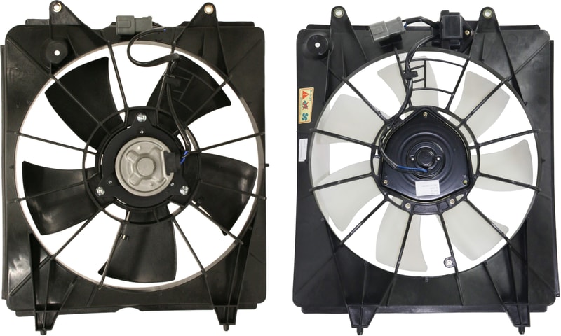 Cooling Fan Assembly Set for 2007-2009 Honda CR-V, Includes A/C Fan, Radiator Fan Shroud Assembly - Auto Part Replacement