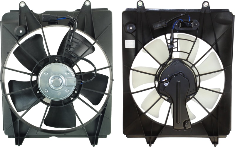 Radiator Fan Shroud Assembly Pair/Set for 2010-2011 Honda CR-V, Right (Passenger) and Left (Driver), Replacement