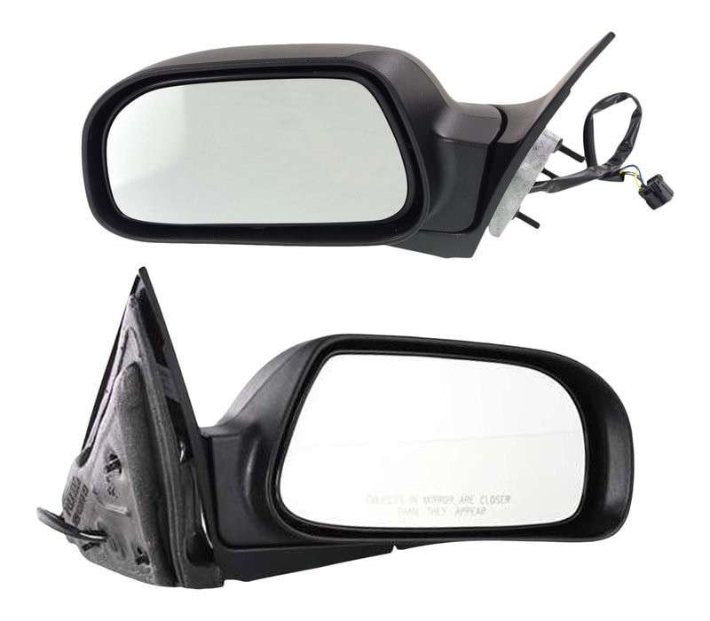 Power Heated Manual Folding Textured Mirror Pair/Set for 2004-2005 Chrysler Pacifica, Right (Passenger) and Left (Driver), Without Auto Dimming and Memory, Replacement