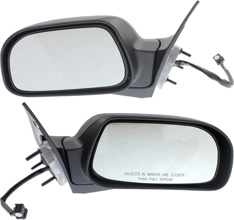 Power Mirror Pair/Set for 2004-2005 Chrysler Pacifica, Right (Passenger) and Left (Driver), Manual Folding, Heated, Textured, with Memory, without Auto Dimming, Replacement