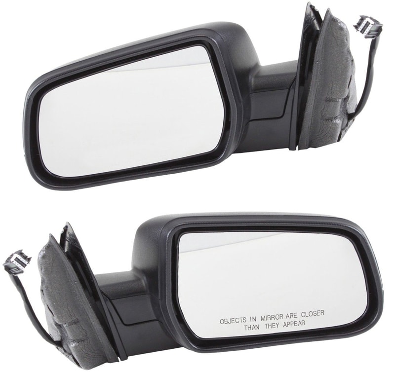 Power Mirror Pair/Set for Chevrolet Equinox/Terrain 2010-2017, Right (Passenger) and Left (Driver), Manual Folding, Non-Heated, Textured, without Blind Spot Glass & Memory Feature, Replacement