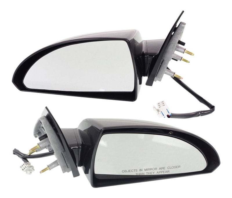 Pair/Set - Replacement Mirror for Chevrolet Impala 2006-2013, Impala Limited 2014-2016, Right (Passenger) and Left (Driver), Power Adjustable, Non-Folding, Heated, Paintable, with Smooth Black Base