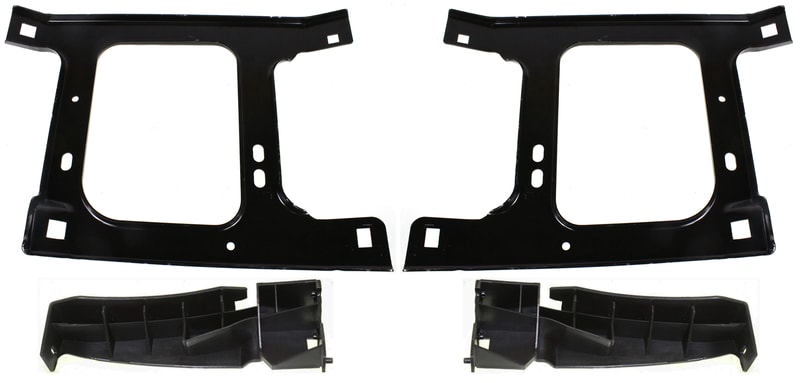 Front Bumper Bracket Pair/Set of 4 for Dodge Ram Full Size Pickup 2003-2009, Right (Passenger) and Left (Driver) Replacement