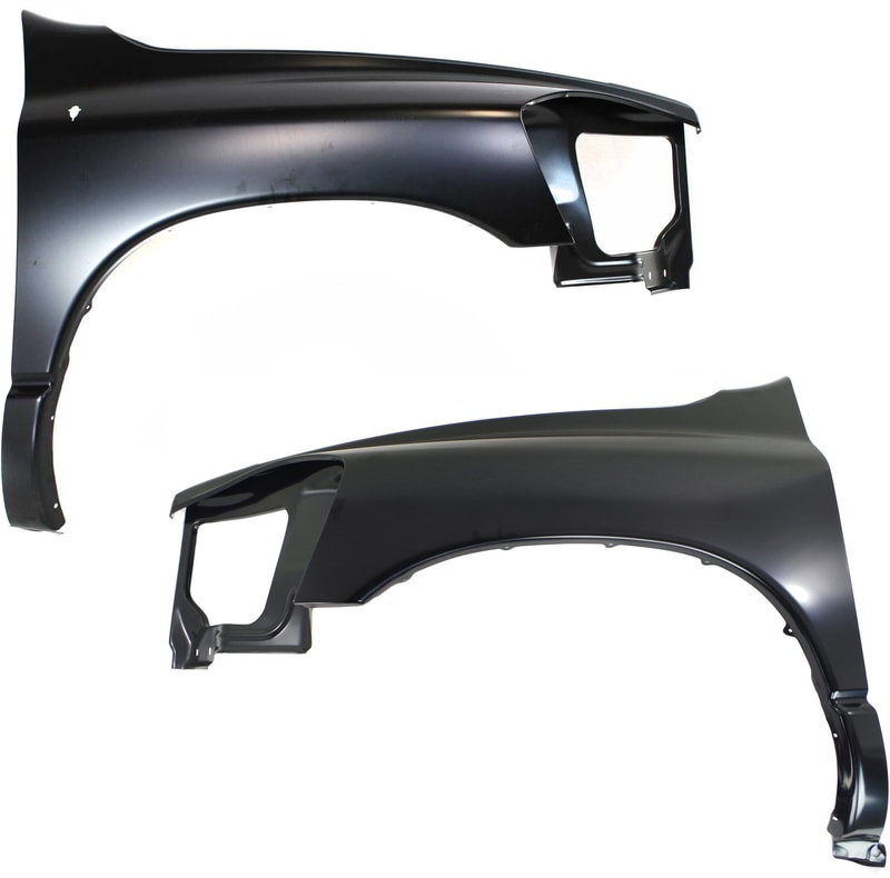 Front Fender Pair/Set for Dodge Full Size Pickup 2006-2009, Right (Passenger) and Left (Driver), Primed (Ready to Paint), Steel Replacement