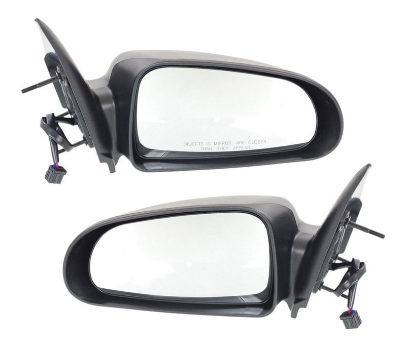 Power Non-Folding Mirror Pair/Set for Dodge Durango 2004-2009, Right (Passenger) and Left (Driver), Non-Heated, Textured, without Memory, Replacement