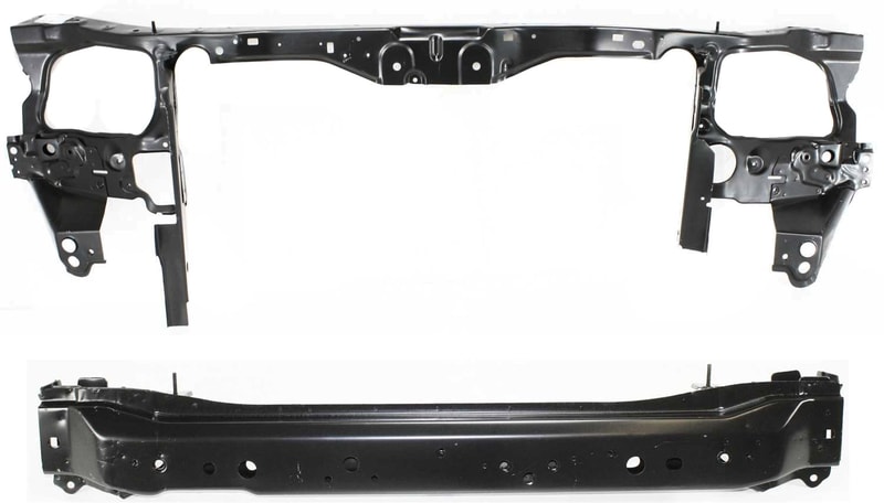 Radiator Support for Ford Escape 2001-2007/Mariner 2005-2007, Set of 2, Upper and Lower, Black, Steel Replacement