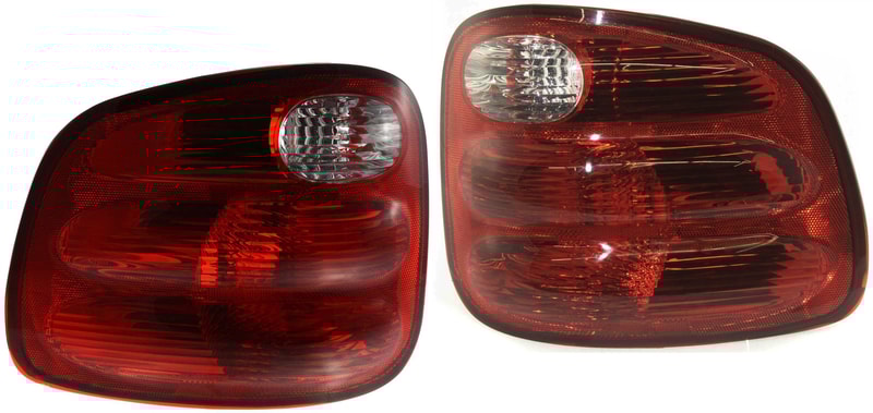 Tail Light Pair/Set for Ford F-150 2000-2003, Red Lens, Right (Passenger) and Left (Driver), Replacement