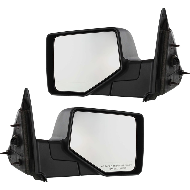 Manual Adjust, Manual Folding, Non-Heated, Textured Mirror Pair/Set for 2006-2011 Ford Ranger, Right (Passenger) and Left (Driver) Side, Replacement