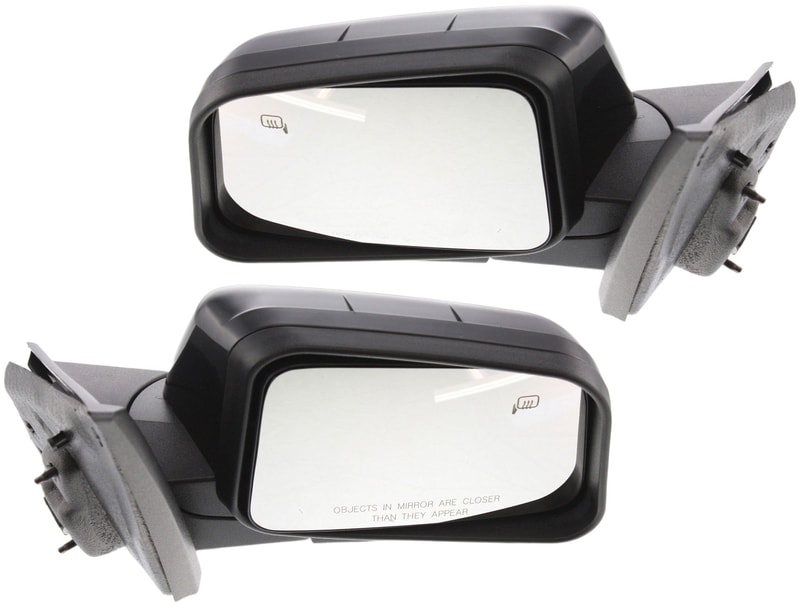 Mirror Pair/Set for EDGE 2008, Right (Passenger) and Left (Driver), Power Adjustable, Manual Folding, Heated, Paintable, with Memory, without Auto Dimming, Blind Spot Detection, Signal Light Replacement