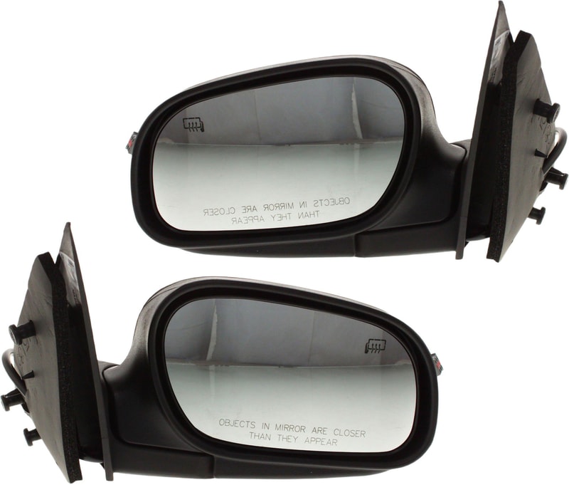 Power Mirror Pair/Set for 2009-2011 Ford Crown Victoria/Grand Marquis, Right (Passenger) and Left (Driver), Manual Folding, Heated, Paintable, without Auto Dimming, Blind Spot Detection, Memory, Signal Light Replacement
