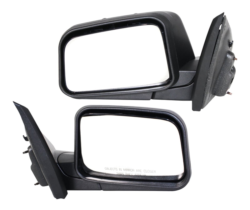 Mirror Pair/Set for 2008 Edge Right (Passenger) and Left (Driver), Power, Manual Folding, Non-Heated, Textured, without Auto Dimming, Blind Spot Detection, Memory, Signal Light Replacement