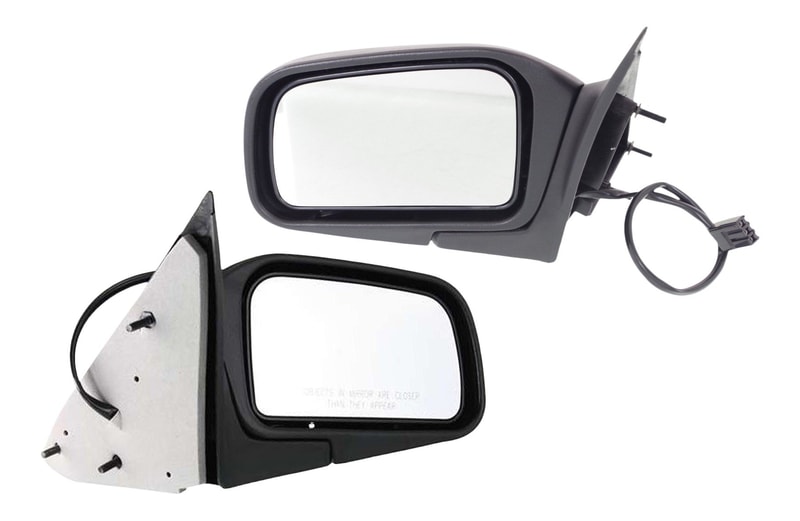 Mirror Pair/Set for Ford Crown Victoria/Grand Marquis 1992-1994, Right (Passenger) and Left (Driver), Power Adjustable, Non-Folding, Non-Heated, Paintable Replacement