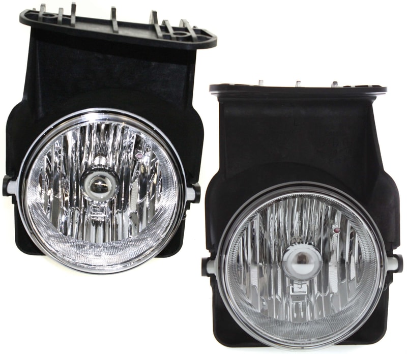 Front Fog Light Assembly for 2003-2004 Sierra, Includes Right (Passenger) and Left (Driver) Lights, Replacement Pair/Set
