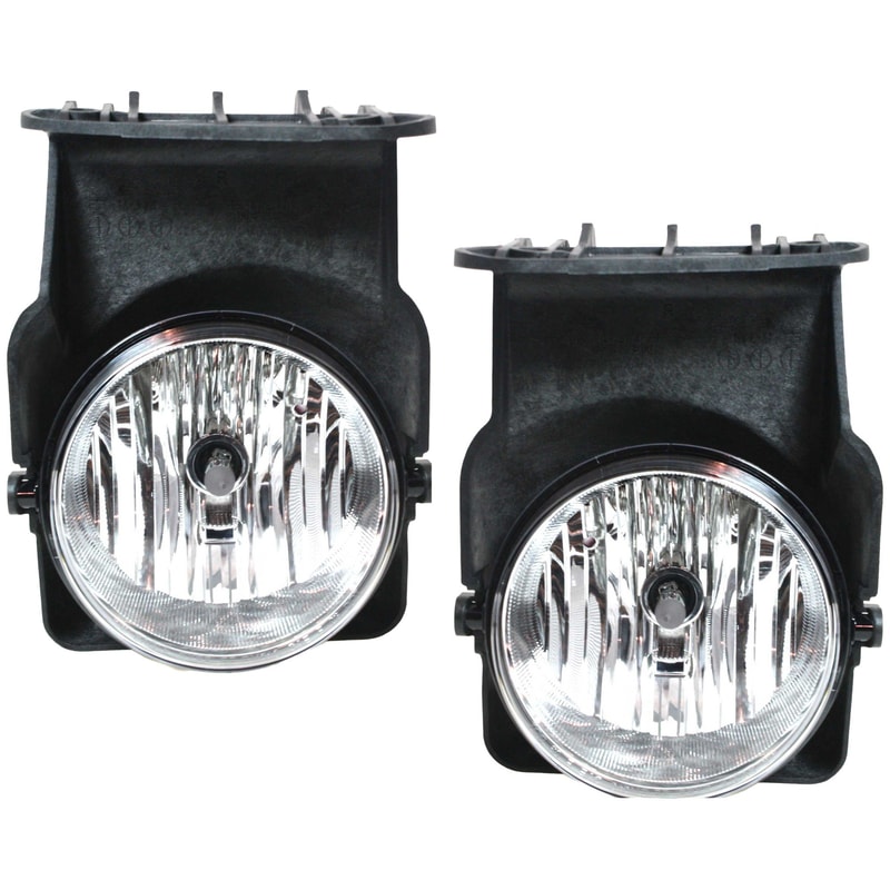 Front Fog Light Assembly for 2004-2007 GMC Sierra P/U, Old Body Style, Right (Passenger) and Left (Driver) Included, Replacement Pair/Set