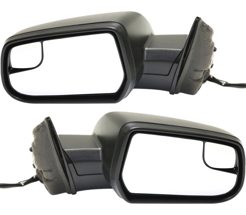 Mirror Pair/Set for Chevrolet Equinox/Terrain 2010-2017, Right (Passenger) and Left (Driver), Power, Manual Folding, Non-Heated, Textured, Without Auto Dimming, BSD, Memory, and Signal Light Replacement