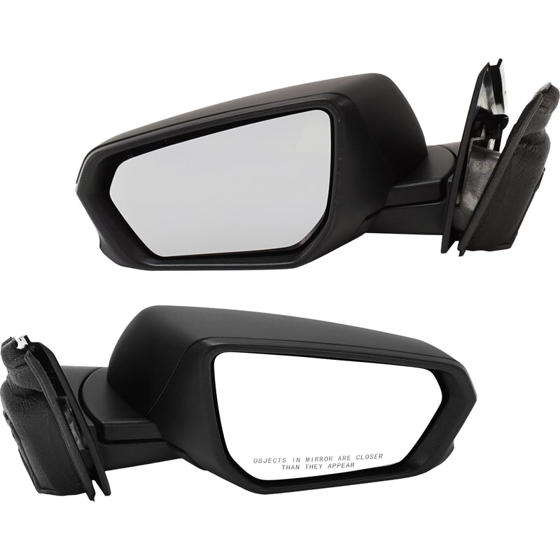 Mirror Pair/Set for GMC Terrain/Chevrolet Equinox 2018-2023, Right (Passenger) and Left (Driver), Power, Manual Folding, Heated, Paintable, Without Blind Spot Detection and Signal Light, Excluding Denali Model, Replacement