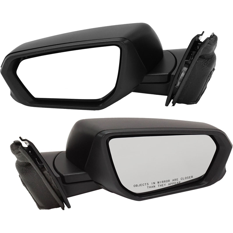 Mirror Pair/Set for GMC Terrain/Chevrolet Equinox 2018-2023, Right (Passenger) and Left (Driver), Power Adjustable, Manual Folding, Heated, Textured, without Blind Spot Detection and Signal Light, Excludes Denali Model, Replacement