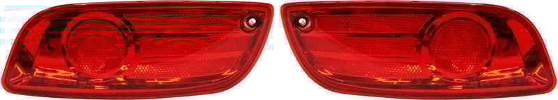 Rear Bumper Reflector Light Pair/Set for Hyundai Santa Fe 2007-2009, Right (Passenger) and Left (Driver) Sides Replacement
