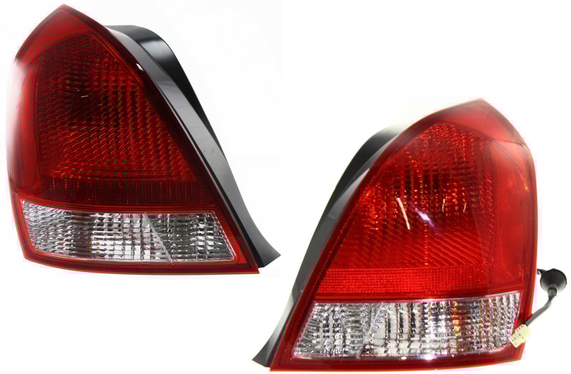Tail Light Assembly for 2003 Hyundai Elantra, Right (Passenger) and Left (Driver) Side Replacement Pair/Set