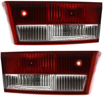 Tail Light Assembly Pair/Set for 2003-2005 Honda Accord Sedan, Inner, Right (Passenger) and Left (Driver), Except Hybrid, Replacement
