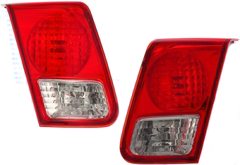 Inner Tail Light Assembly Pair/Set for 2003-2005 Civic Sedan, Right (Passenger) and Left (Driver) Replacement, Honda