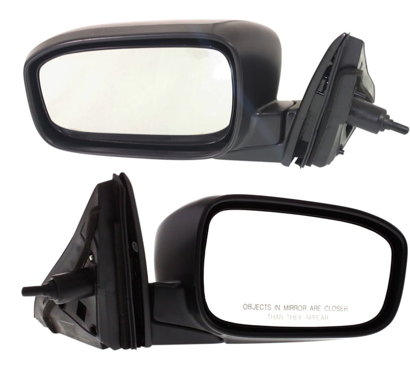 Manual Adjust and Folding Mirrors Pair/Set for 2003-2007 Honda Accord DX/Value Pack, Right (Passenger) and Left (Driver), Non-Heated, Paintable, Without Auto Dimming, Blind Spot Detection, Memory, Signal Light, Replacement