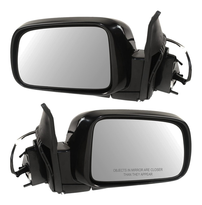 CR-V 2002-2006 Mirror Pair/Set for Honda, Right (Passenger) and Left (Driver) Side, Power, Manual Folding, Non-Heated, Paintable, Without Auto Dimming, BSD, Memory, with Signal Light, Japan Built Vehicle Replacement