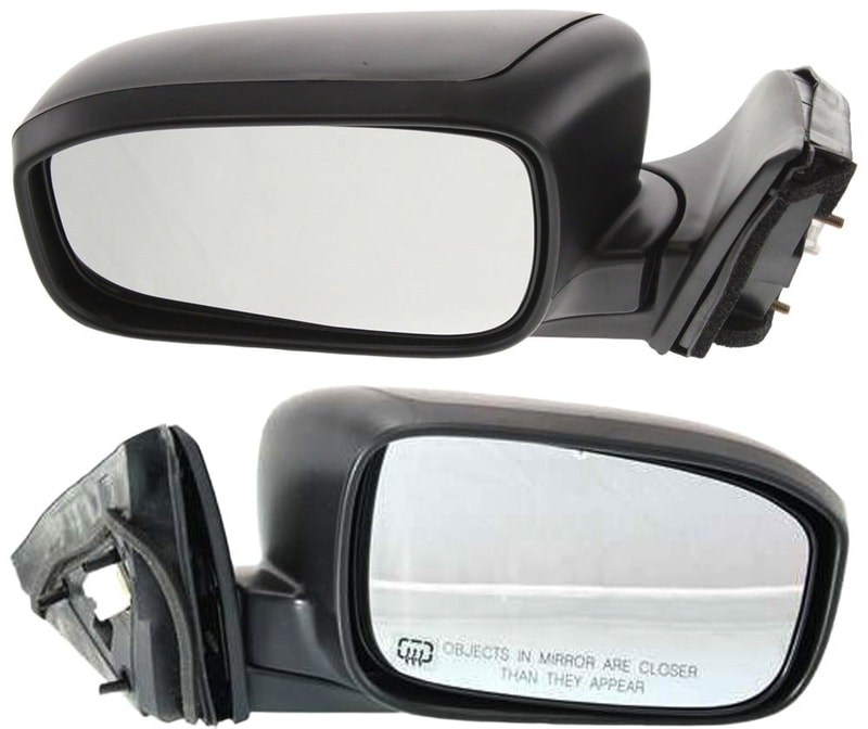 Replacement Mirror Pair/Set for Honda Accord 2003-2007 (Except Hybrid) Japan Built, Right (Passenger) and Left (Driver), Power, Manual Folding, Heated, Paintable, w/o Auto Dimming, Blind Spot Detection, Memory, and Signal Light